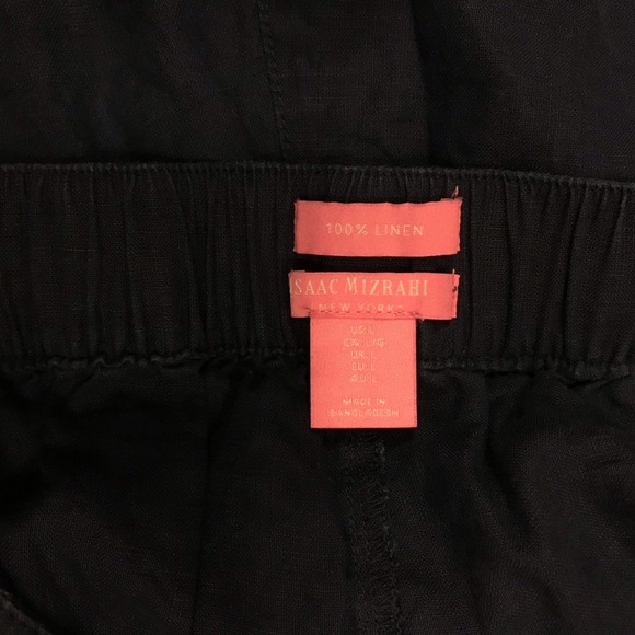 100% linen shorts Isaac Mizrahi - Picture 3 of 3